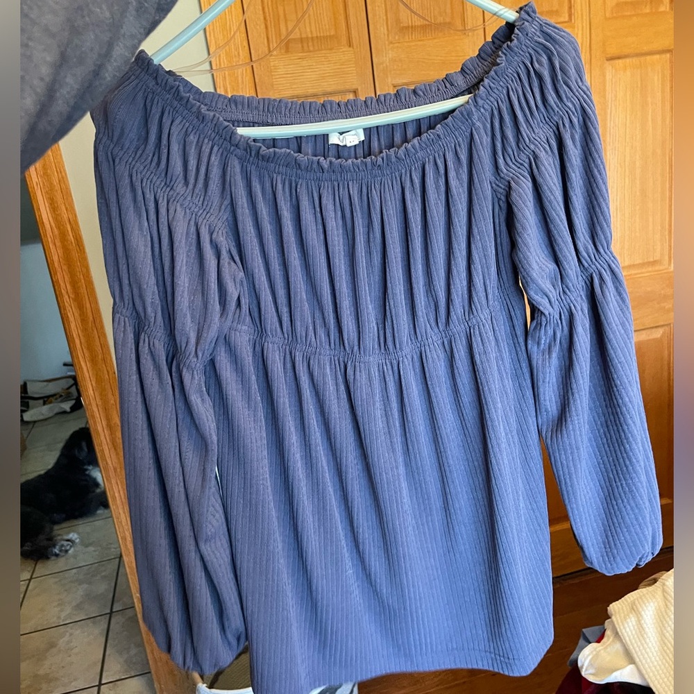 Maurices Blue Off-Shoulder Blouse